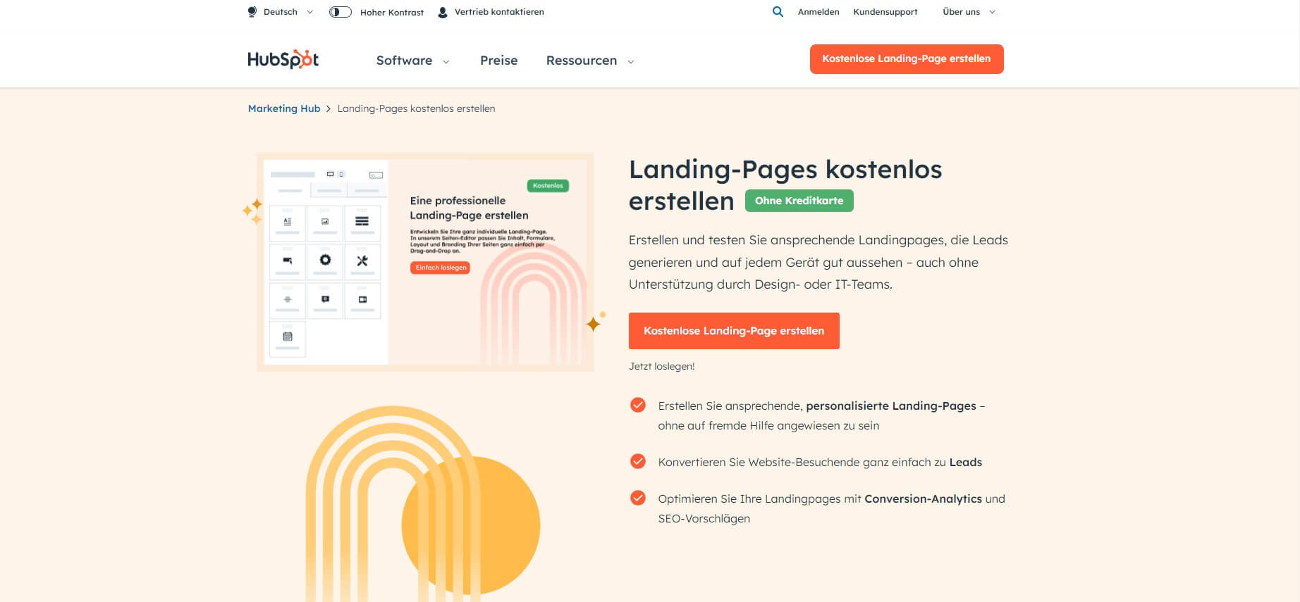 Landingpage erstellen